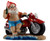 Novelty Garden Gnome With Beer And Motorbike Ornament