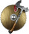 Viking / Roman Accessories Dressing Up Play Set - Axe And XL Round Shield