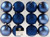 Set Of 12 Midnight Blue Navy Christmas Tree Baubles Decorations Set Of 12 Midnight Blue Navy Christmas Tree Baubles Decorations