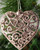 Set Of 9 Rose Gold Filigree Hearts Christmas Tree Baubles Decorations
