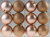 Set Of 12 Large 8cm Rose Gold Christmas Tree Baubles Decorations
