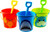 Set Of 3 Animal Buckets And Spades - Shark Lobster Hippo Characters