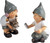 Set Of 2 Selfie 20cm Novelty Garden Gnomes With Kitten