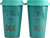 2 Aqua Blue Travel Mugs With Lids - I Love My Dog