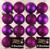 Set Of 16 Bulk Buy Christmas Tree Baubles Decorations - HOT PURPLE