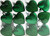 Set Of 12 x Love Heart Christmas Tree Baubles - Deep Emerald Green Set Of 12 x Love Heart Christmas Tree Baubles - Deep Emerald Green