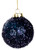 6 x Navy Blue / Midnight Tinsel Texture Christmas Tree Baubles / Decorations 6 x Navy Blue / Midnight Tinsel Texture Christmas Tree Baubles / Decorations