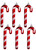 Set Of 6 Red White Candy Cane Christmas Tree Bauble Decorations Set Of 6 Red White Candy Cane Christmas Tree Bauble Decorations
