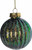 Iridescent Green Blue Gold Rainbow Glitter Christmas Tree Baubles (Set of 6)