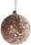 Rose Gold Crystal Sequin Glitter Christmas Tree Bauble Decoration (Set of 6)