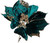 Clip-on Christmas Poinsettia Flower Decoration 21cm - Kingfisher Teal (Set of 6) Clip-on Christmas Poinsettia Flower Decoration 21cm - Kingfisher Teal (Set of 6)