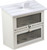 White Egg Storage Cabinet - Wooden Country Kitchen Design