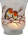 Christmas Robin Glass Tealight Candle Holder (Set of 2)