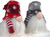 Christmas Gonks LED 25cm Light Up Red And Grey (Set of 2) Christmas Gonks LED 25cm Light Up Red And Grey (Set of 2)