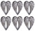 Angel Fairy Wings Christmas Tree Baubles Decorations - Silver (Set of 6) Angel Fairy Wings Christmas Tree Baubles Decorations - Silver (Set of 6)