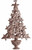 Christmas Tree With Stars Shaped Baubles Decorations - Rose Gold (Set of 6)