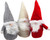 Christmas Free Standing 25cm Gonks - Grey White Red Knitted Hats (Set of 3) Christmas Free Standing 25cm Gonks - Grey White Red Knitted Hats (Set of 3)