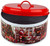 Christmas Cake Metal Tin 8" Round - Traditional Santa Design