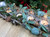 Large Christmas Table Centrepiece 4 Tealight Candle Holder  - Alpine Sage Leaf Large Christmas Table Centrepiece 4 Tealight Candle Holder  - Alpine Sage Leaf