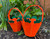 Carrot Felt Fabric Buckets - Ideal Baskets For Easter Egg Hunts (Set of 4)