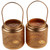 Copper Gold 14cm Candle Holder Lanterns - Moroccan inspired (Set of 2)