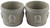 Thai Buddha Grey Cement Plant Pot Holder (Set of 2)