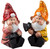 Sitting Garden 17cm Gnome Ornaments With Tools - Red Yellow Design (Set of 2) Sitting Garden 17cm Gnome Ornaments With Tools - Red Yellow Design (Set of 2)