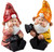 Sitting Garden 17cm Gnome Ornaments With Tools - Red Yellow Design (Set of 2) Sitting Garden 17cm Gnome Ornaments With Tools - Red Yellow Design (Set of 2)