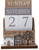 Wooden Perpetual Calendar Desktop Eternal Calendar Blocks - House Tree Design
