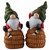 Gonk 22cm Gnome On Beehive Garden Ornament Figurines (Set of 2) Gonk 22cm Gnome On Beehive Garden Ornament Figurines (Set of 2)