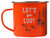 Enamel Camping Mug - Let's get Lost - Orange Walking Hiking Design