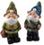 Garden Gnome 19cm Ornaments With Tools - Blue Green Wood Design (Set of 2) Garden Gnome 19cm Ornaments With Tools - Blue Green Wood Design (Set of 2)