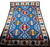 Indian Ethnic Rug -Indoor / Outdoor - Recycled plastic 80 x 120cm - Blue Multi