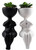 Lady Figurine Shelf Sit Ornaments - Artificial Succulent Plant Pots (Set of 2)
