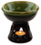 Pottery Style Oil Burner / Wax Melt Warmer - Green / Black
