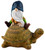Gonk Gnome Riding tortoise Garden ornament Figurine  - 19cm Gonk Gnome Riding tortoise Garden ornament Figurine  - 19cm