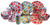 Melamine Plastic Dining Set - Plate Cups Bowl - Summer Fruit Design  - 24 Piece
