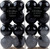 Jet Black Christmas Tree 5cm Baubles Decorations (Set of 32)