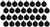 Jet Black Christmas Tree 5cm Baubles Decorations (Set of 32)