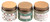 Christmas Scented Black Cedar Wood Candles in Glass Jars With Lids (Set of 3)
