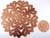 Rose Gold Christmas Round Snowflake Dinner Table Place Mats / Coasters (Set of 4) Rose Gold Christmas Round Snowflake Dinner Table Place Mats / Coasters (Set of 4)