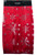Velvet Christmas Table Runner - 150 X 32cm - Red Wine & Silver Snowflakes