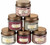 Winter Cotton Scented Vintage Floral Small Candles - Glass Jars Lids (Set of 6)