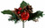 Artificial Flower Christmas Pick - Berry, Apple, Pine Decorations (Set of 6)