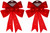 Giant Red LED Light Up Christmas Bow 40cm Decorations (Set of 2) Giant Red LED Light Up Christmas Bow 40cm Decorations (Set of 2)