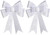 Giant White LED Light Up Christmas Bow 40cm Decorations (Set of 2) Giant White LED Light Up Christmas Bow 40cm Decorations (Set of 2)