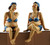 Shelf Sitting Voluptuous Mature Swim Lady Figurines Novelty Ornaments (Set of 2)