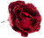 Red Rose Glitter Christmas Tree Hanging Bauble Clip-on Flowers (Set of 6)