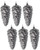 Large 13cm Silver Pine Cone Christmas Tree Baubles Decorations (Set of 6) Large 13cm Silver Pine Cone Christmas Tree Baubles Decorations (Set of 6)