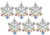 Acrylic Iridescent Hanging snowflakes Christmas Tree Baubles (Set of 6) Acrylic Iridescent Hanging snowflakes Christmas Tree Baubles (Set of 6)
